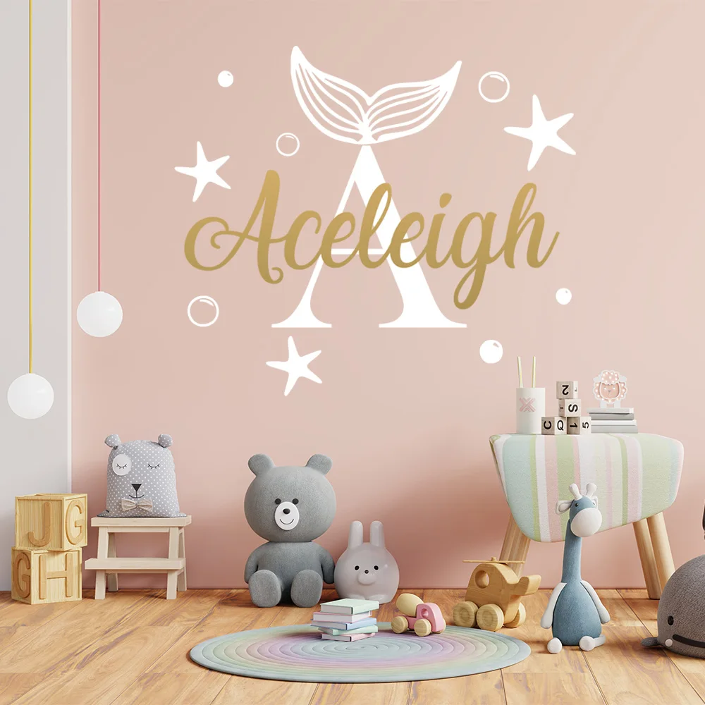 Wall Sticker Name Decal Personalised Names Vinyl Art Stickers Wallpaper for Kids 