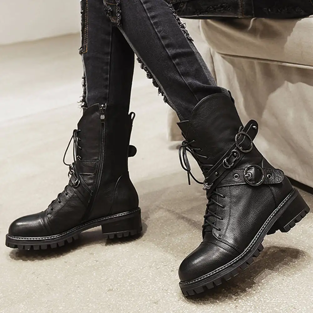 

SARAIRIS 2020 Brand Design 100% Genuine Leather Ankle Boots Woman Shoes Fashion Cool Motorcycles Boots Female Shoes Women