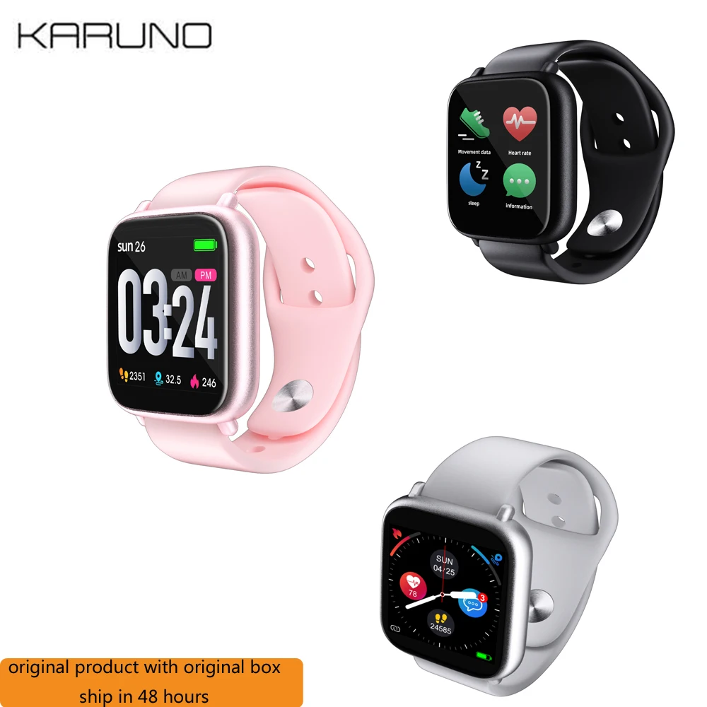 

KARUNO Q1 Smart Watch Women Color Screen Wristband Heart Rate Monitor Blood Pressure Fitness Tracker Men Smartwatch Bracelet