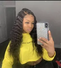 Suelta la onda profunda mechones con cierre 8-28 pulgadas Frontal con mechones brasileño 100% Remy cabello humano 3/4 mechones con cierre