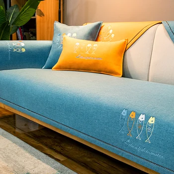 

Double-sided Sofa Covers Cotton Couch Cover Pillow Case Four Seasons SofaTowel Washed Slip Seat Pad