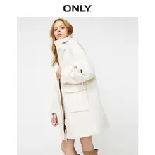 Только Осень Зима Женское шерстяное пальто свободного кроя средней длины | 11946T505