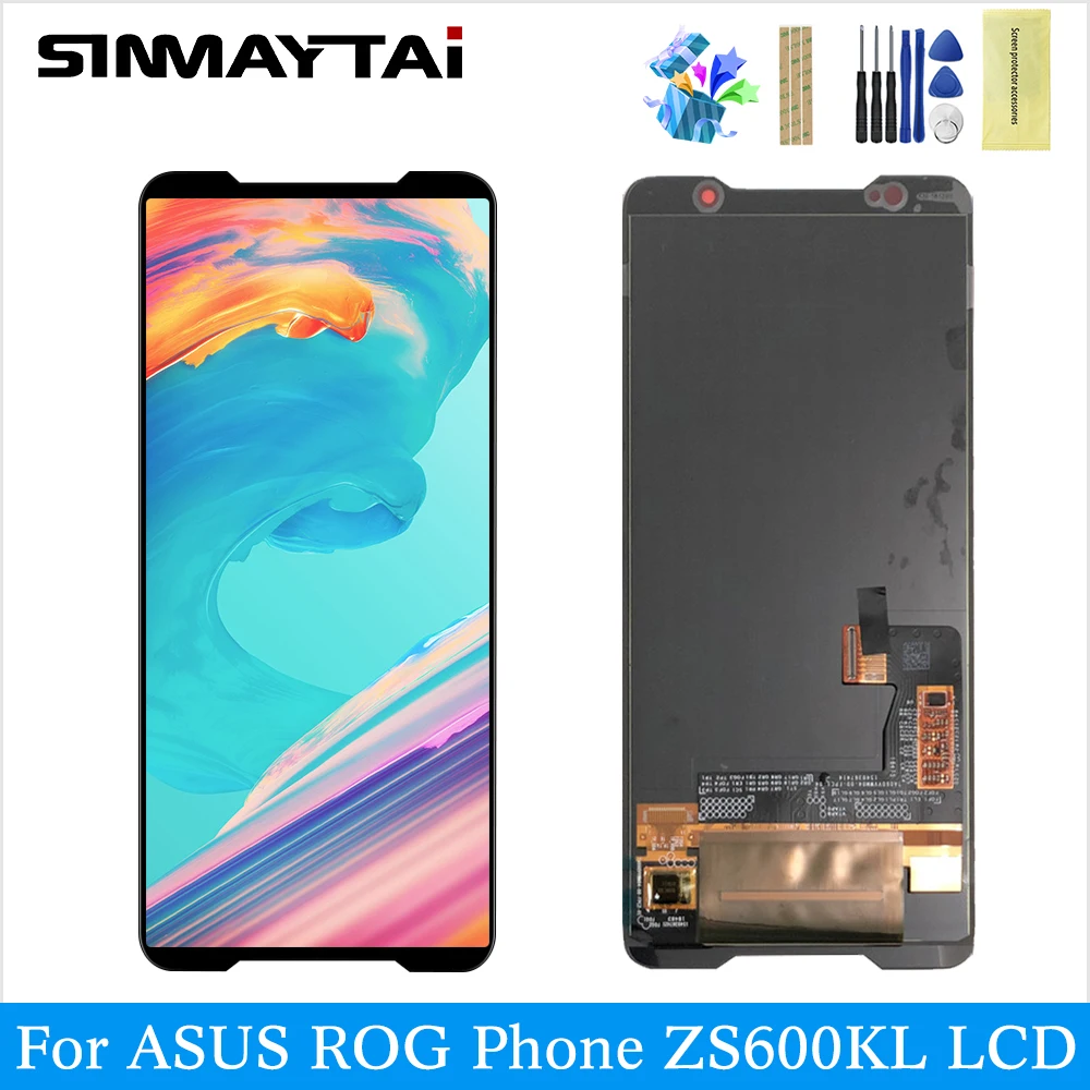 Sinmaytai AAA качественный дисплей для 6," ASUS ROG Phone ZS600KL ЖК-экран+ сенсорная панель дигитайзер Замена