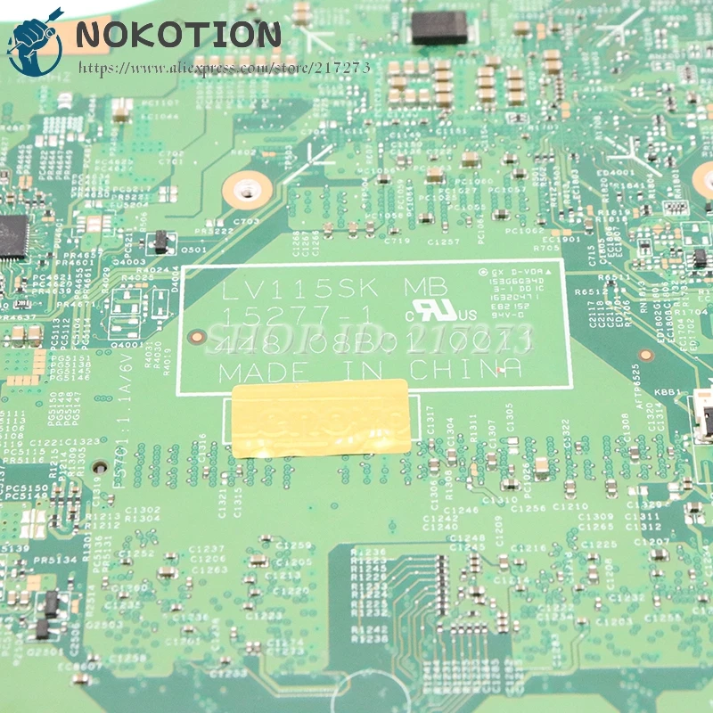 Most effective NOKOTION LV115SK MB 15277-1 448.08B01.0011 For Lenovo LV110-15ISK laptop motherboard SR2EU I3-6100U