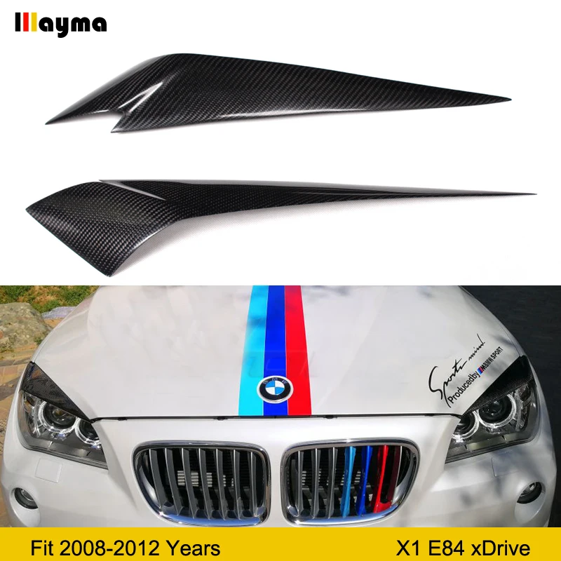 

Carbon Fiber Car Eyebrows For BMW X1 sDrive18i xDrive20i 25i 28i 35i 2008-2015 year E84 lamp eyelid front eyebrow