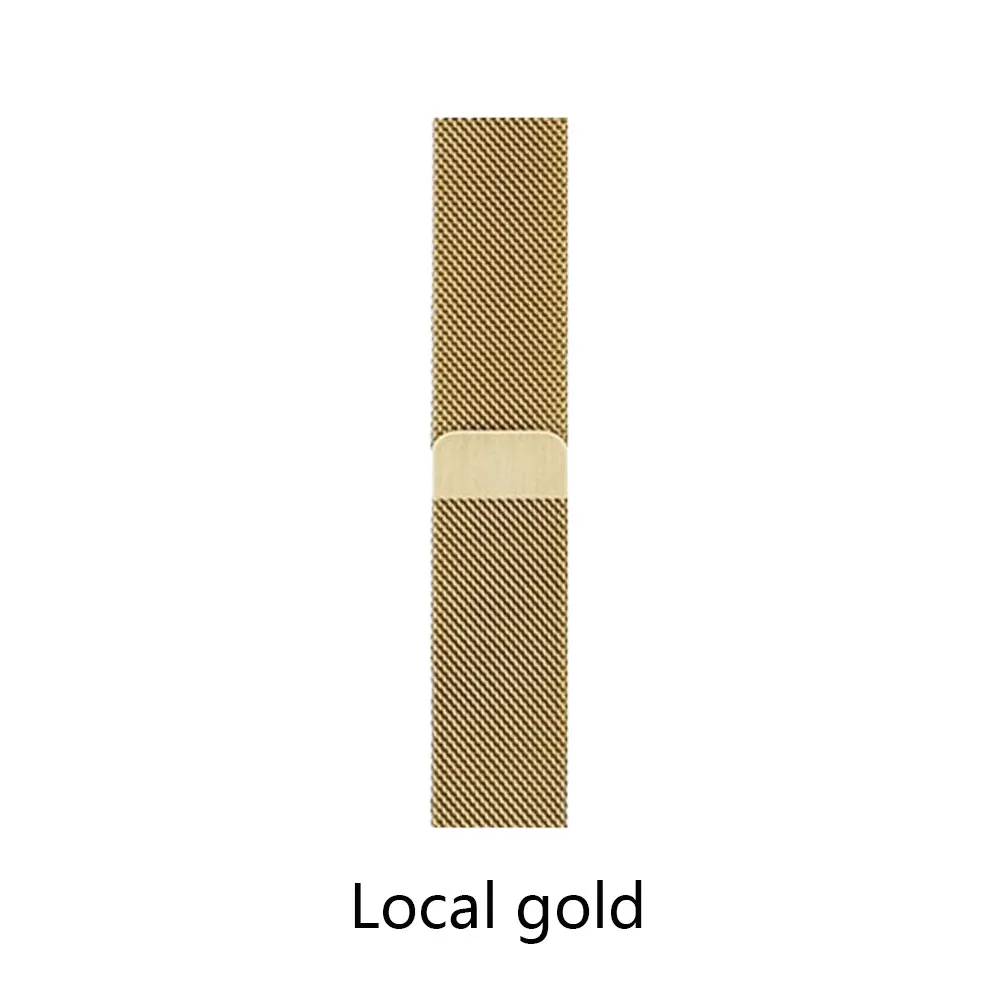 Local gold Ремешок cakoie Milan для Apple Watch из нержавеющей стали с магнитной петлей 44 мм 40 мм iwatch 5 4 3 2 серии металлический ремешок на запястье - Цвет ремешка: Local gold