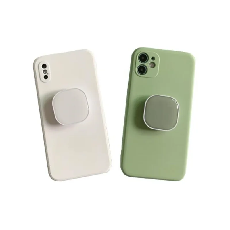 car cup phone holder Simple Colorful Square Mobile Phone Expanding Stand Holder Grip Mount Socket Fold Smartphones Pocket Desktop Bracket Phone Stand mobile holder for hand