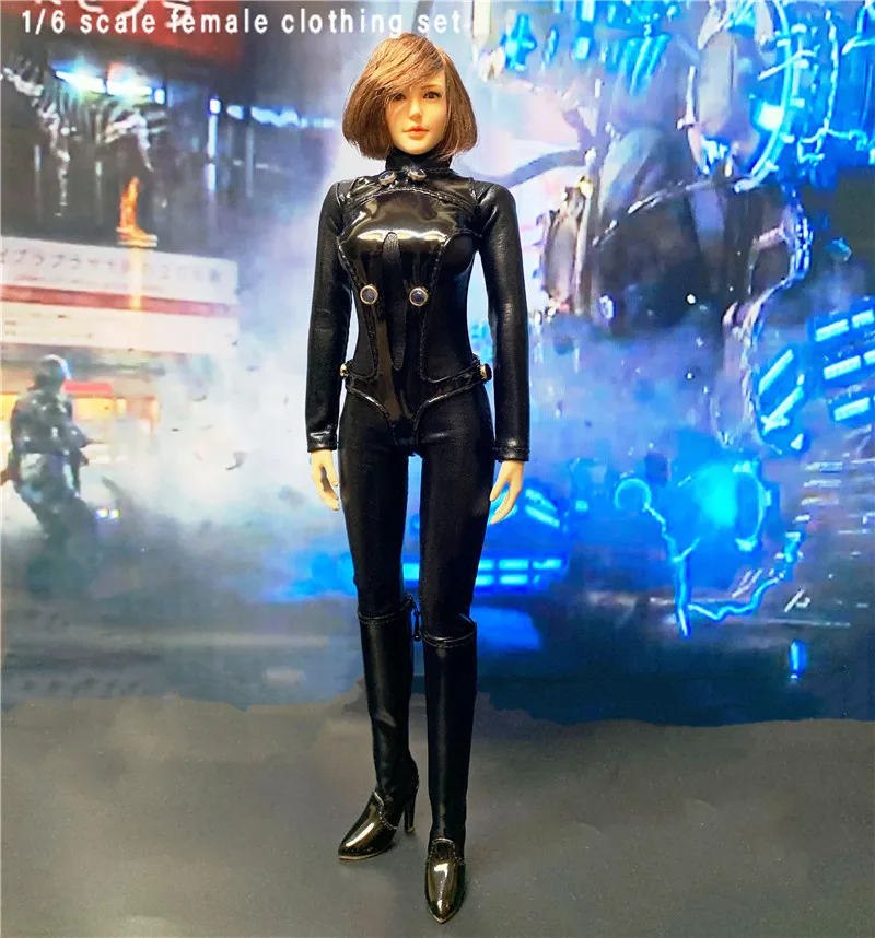 Tuta Elastica Nera Per Action Figure 1:6 – Ximitoy D3-4, Abbigliamento Soldato Femminile Per Bambole 30,5 Cm