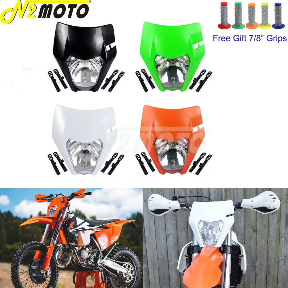 Black Orange White Motocross Dirt Bike Headlight For Sx Xcf Sxf Smr Mxc