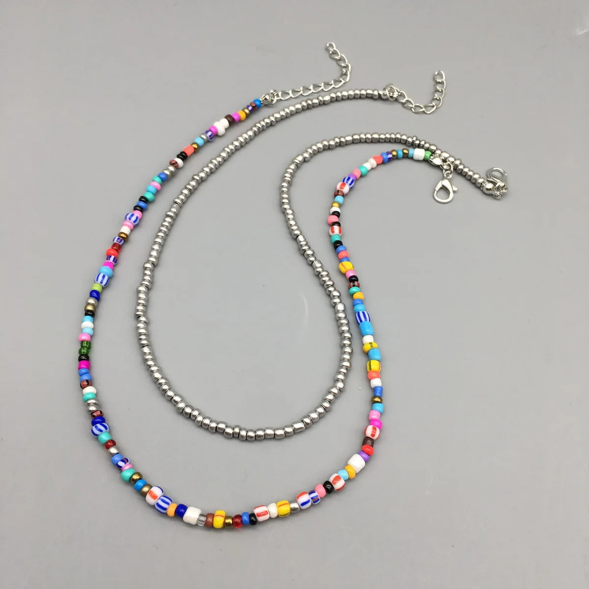 2021 Rainbow Women Short Necklace Fashion Handmade Multicolor Beads Bohemia Women Delicate Choker Jewelry Best Friend Gift - Image 6