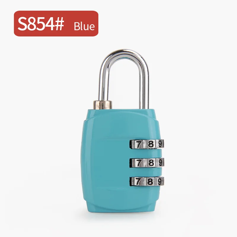 S854 blue Путешествия Аксессуары для чемоданов комбинация замков слесаря в 3 цифры пароль Комбинации s оборудование для багажа обычные замки - Цвет: S854 blue