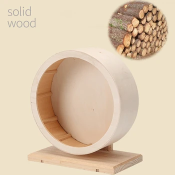

Hamster Squirrel Small Pets Roller Wheel Wooden House Funny Wheel Running Rest Nest Playing Exercise Toy Pet Supplies Running Ba