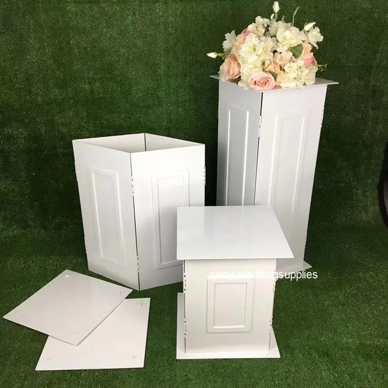 3pcs/set)colorful white acrylic party cake plinth acrylic backdrop arch stand for wedding decoration senyu2006