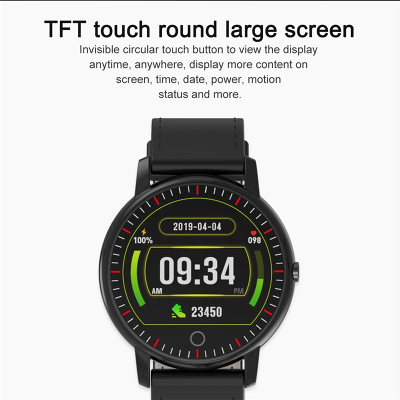 ESEED M324 smart watch men IP67 waterproof real time heart rate monitoring leather strap smartwatch android for samsung huawei