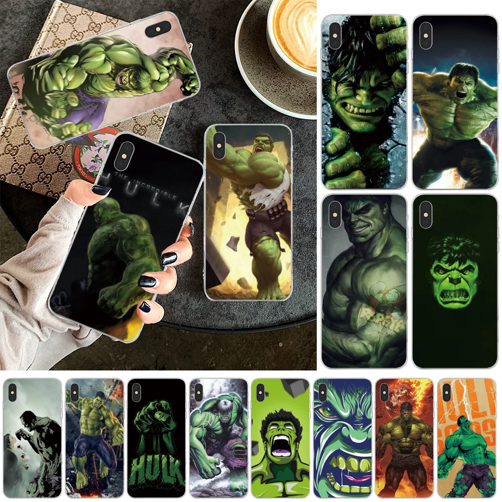 

OFFeier The Incredible Hulk Cover Transparent Soft Shell Phone Case for iPhone 11 pro XS MAX 8 7 6 6S Plus X 5 5S SE XR cover