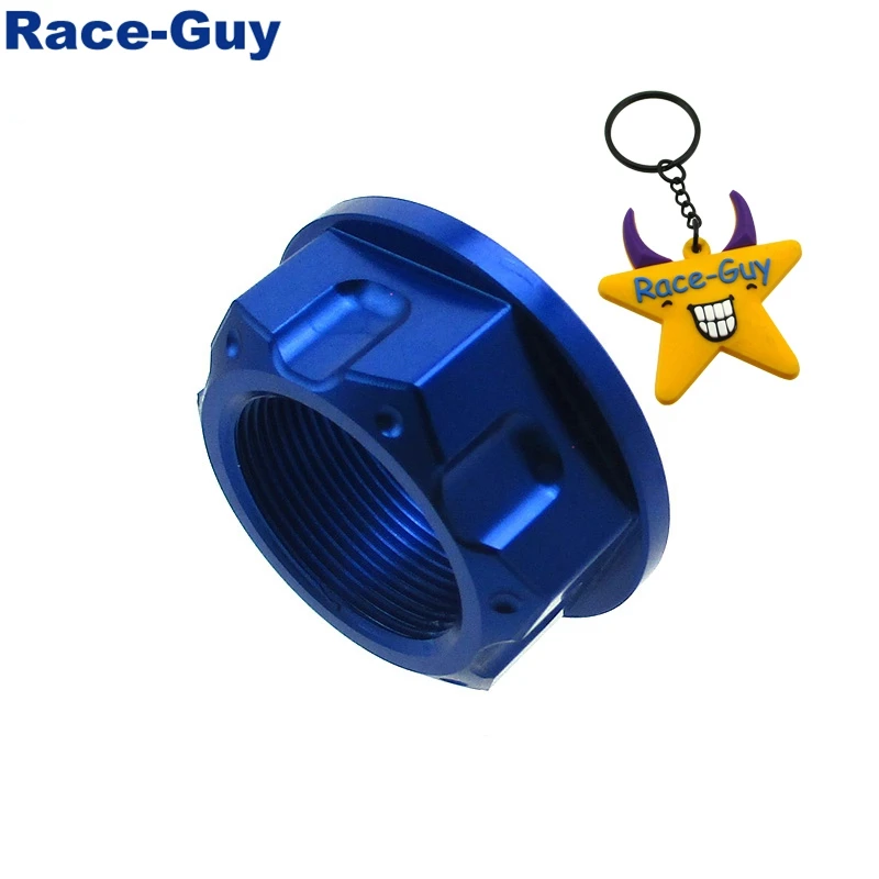 Aluminum M22 x 1mm Steering Stem Nut For Honda CRF50 XR50 KLX110 KX65 KX85 DRZ110 RM85 TTR50 TTR110 TTR125 50cc-190cc Dirt Bike motorcycle crankcase cover