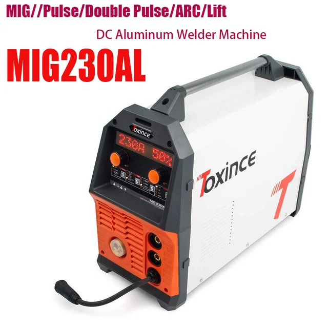 $556.75 TOXINCE Multi-Function Digital MIG//Pulse/Double Pulse/ARC/Lift TIG DC Aluminum Welder Machine,MIG230AL