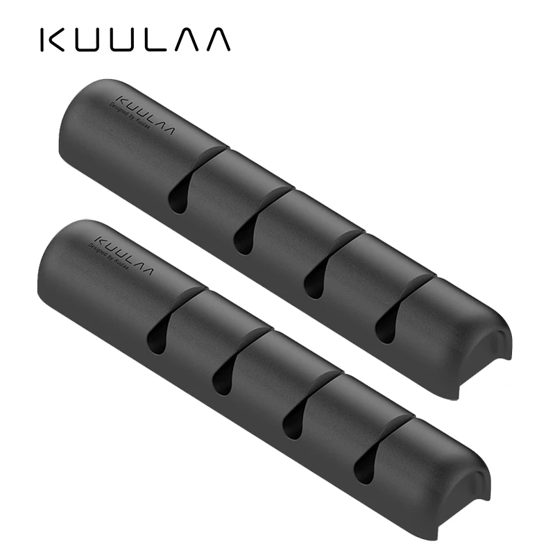 KUULAA Cable Organizer Silicone USB Cable Winder Desktop Tidy Management Clips Cable Holder for Mouse Headphone Wire afbeelding