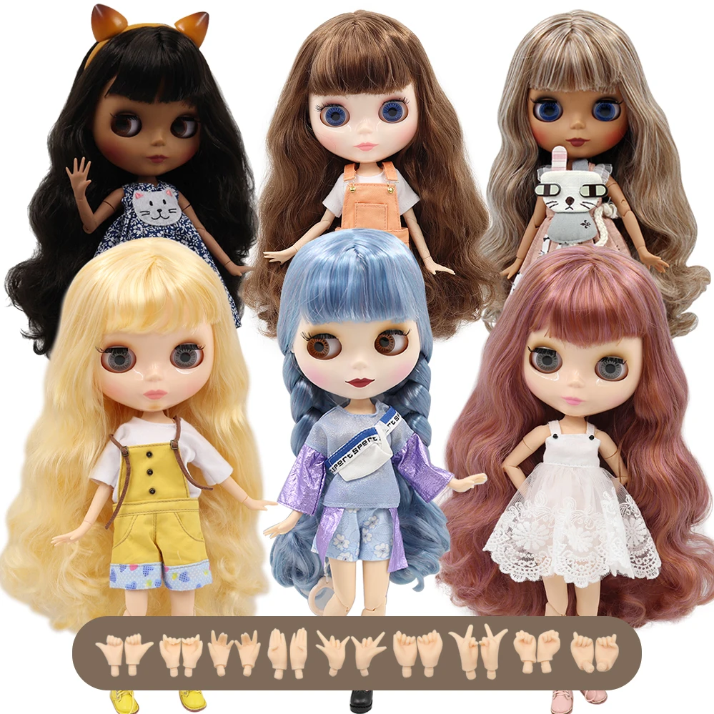 8" Middie Blythe Doll ICY Factory Joint Body Frosted Face Long Hair & Eyes Move 8" Middie Blythe Doll ICY Factory Joint Body Frosted Face Long Hair & Eyes Move
