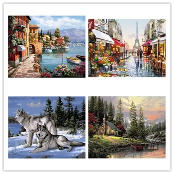 

2020 Series Paints By Numbers New Arrivals Pictures Oil Painting By Numbers Set Gift Coloring By Numbers Canvas Wall Set 50x40cm