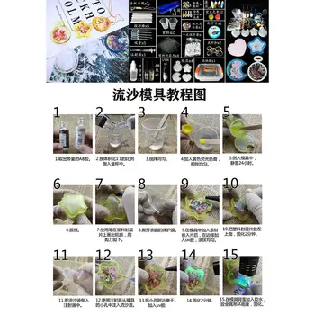 

DIY Crystal Epoxy Quicksand Pendant Mold Combination Jewelry Making Accessories 83XF