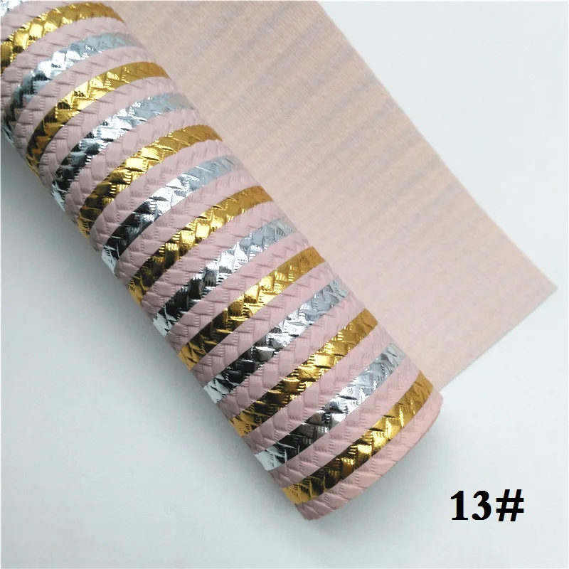 13 Glitterwishcome 21X29 см A4 размер винил полосы напечатаны Синтетическая кожа ткань, искусственная кожа листы для бантов, GM676A - Цвет: 13