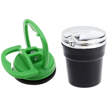 

2Pcs Dent Puller Bodywork Repair Panel Sn Open Tool Green & 1x Car Ashtray with Led Light Cigarette Smoke Travel