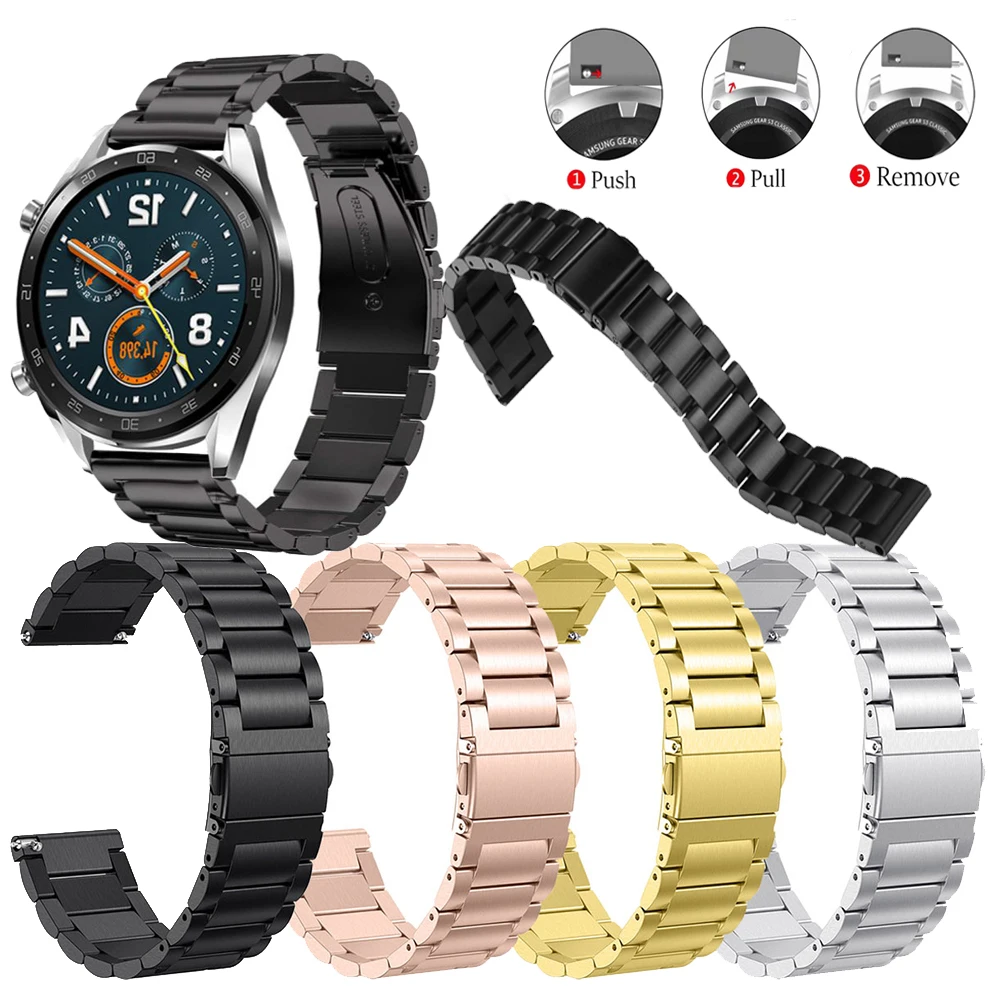 Luxuriöse Strap Für Huawei Uhr GT 2 edelstahl metall smartwatch armband