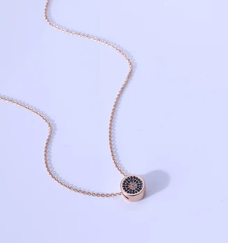 

Simple personality devil's eyes inlaid with zircon trend Adjustable Necklace