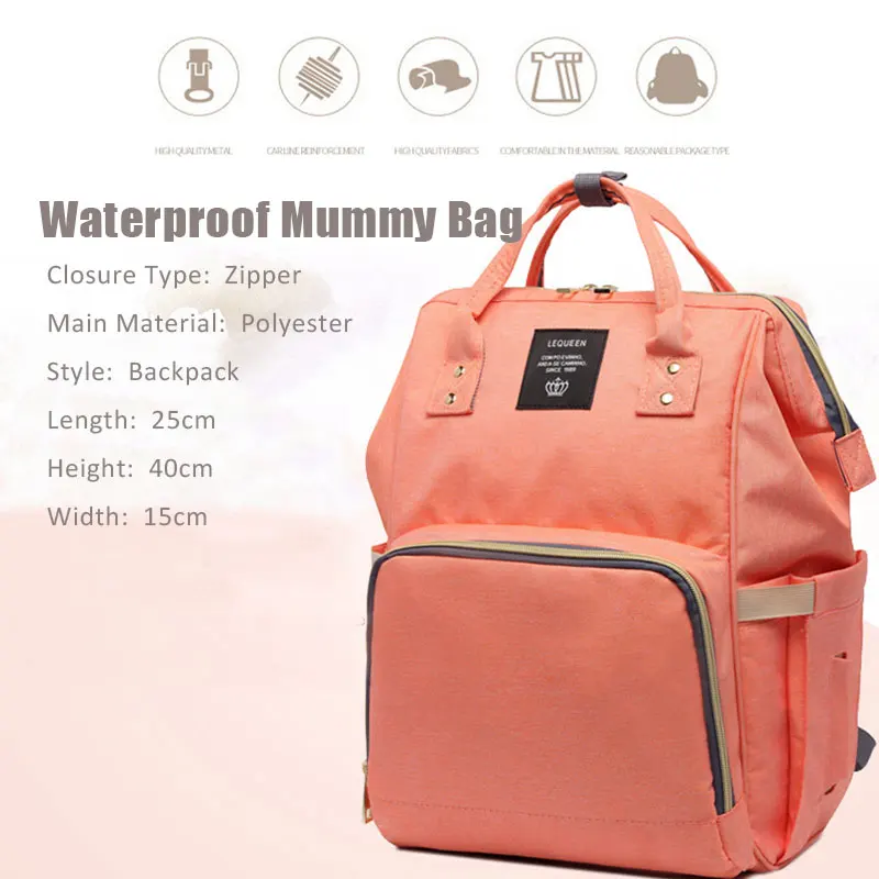 Kopen Lequeen Luiertas Baby Bag Streep Luier Rugzak Zakken Luiertas Organizer Waterdichte Moederschap Bag Drop Shipping