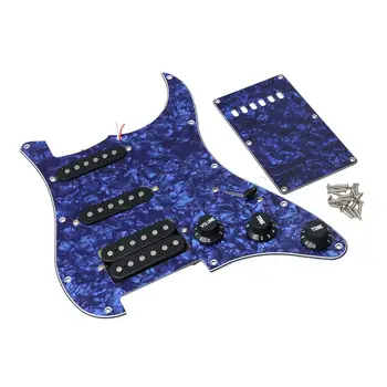 

Yibuy Blue Plastic Copper Electric Guitar Protective Pickguard SSH Loading Guard