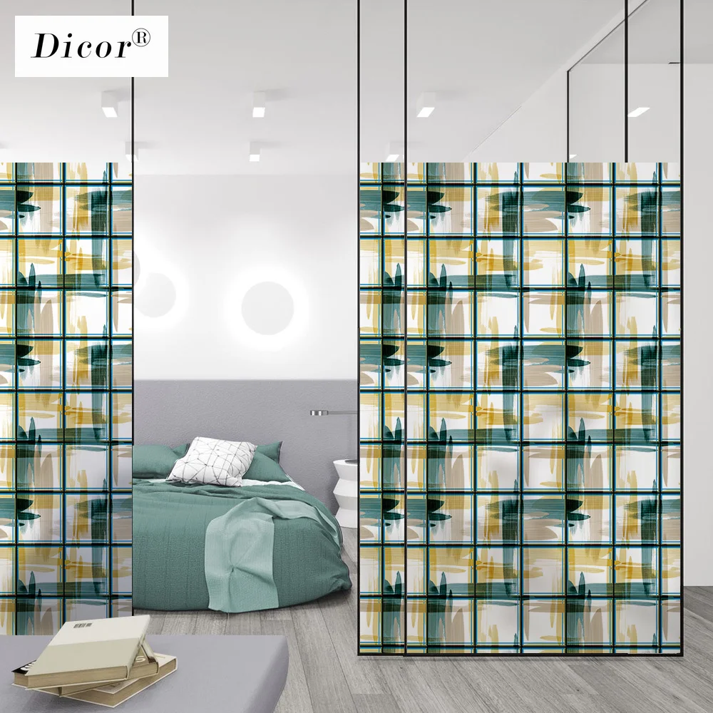 DICOR 45*200 см абстрактное искусство витражное окно пленка INS стиль Современная мода