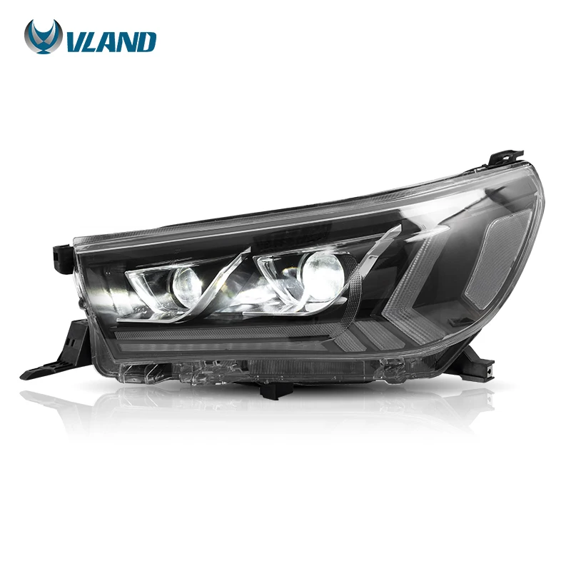 Vland завод для HILUX Головной фонарь полный светодиодный Revo фара с последовательным индикатором+ DRL+ plug and play
