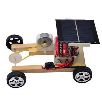

Solar Power Wooden Pulley Car Toy Science Project Experiment Educational Model Physics Teaching Resources Physical Kids Toy