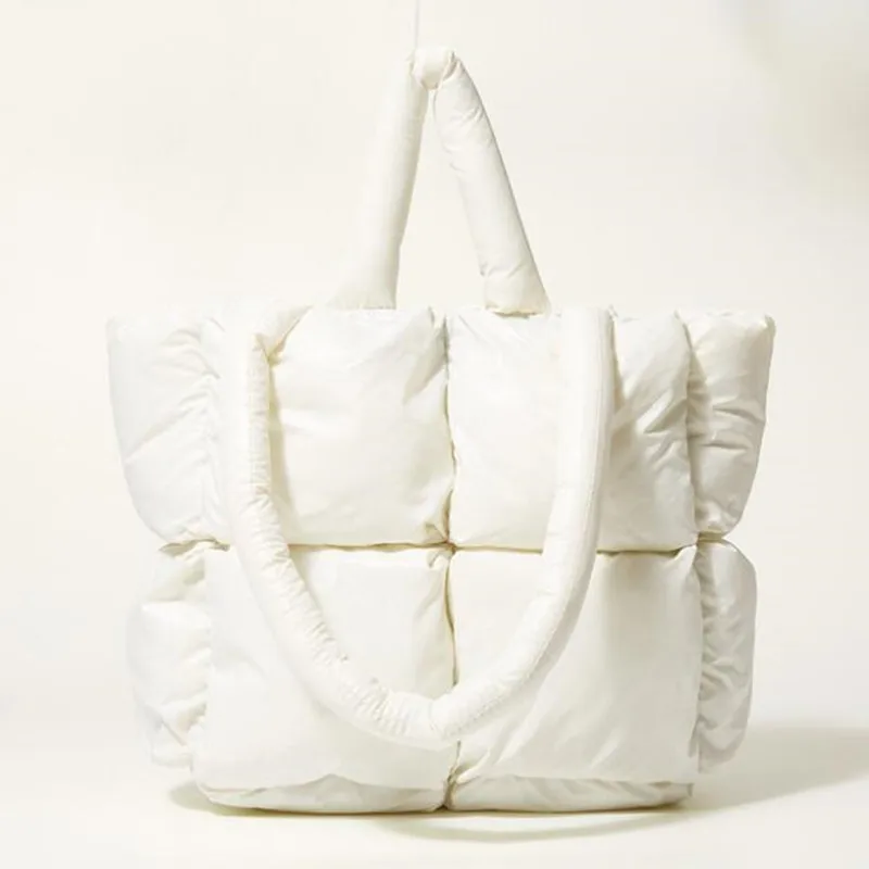 2022 Winter Cotton Space Bale Luxury Handbags Women Totes Designe Bag Down Feather Large Capacity Shoulder Bag sac a main Bolsas