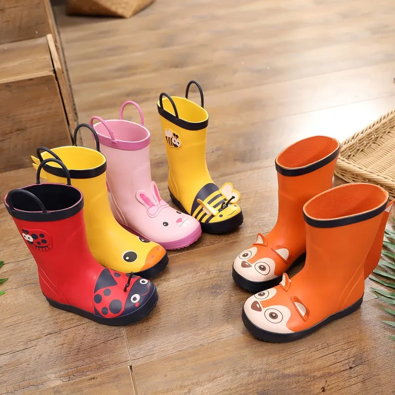 Children's Rain Boots For Boys Girls Rubber Boots 2020 Cute Kids New