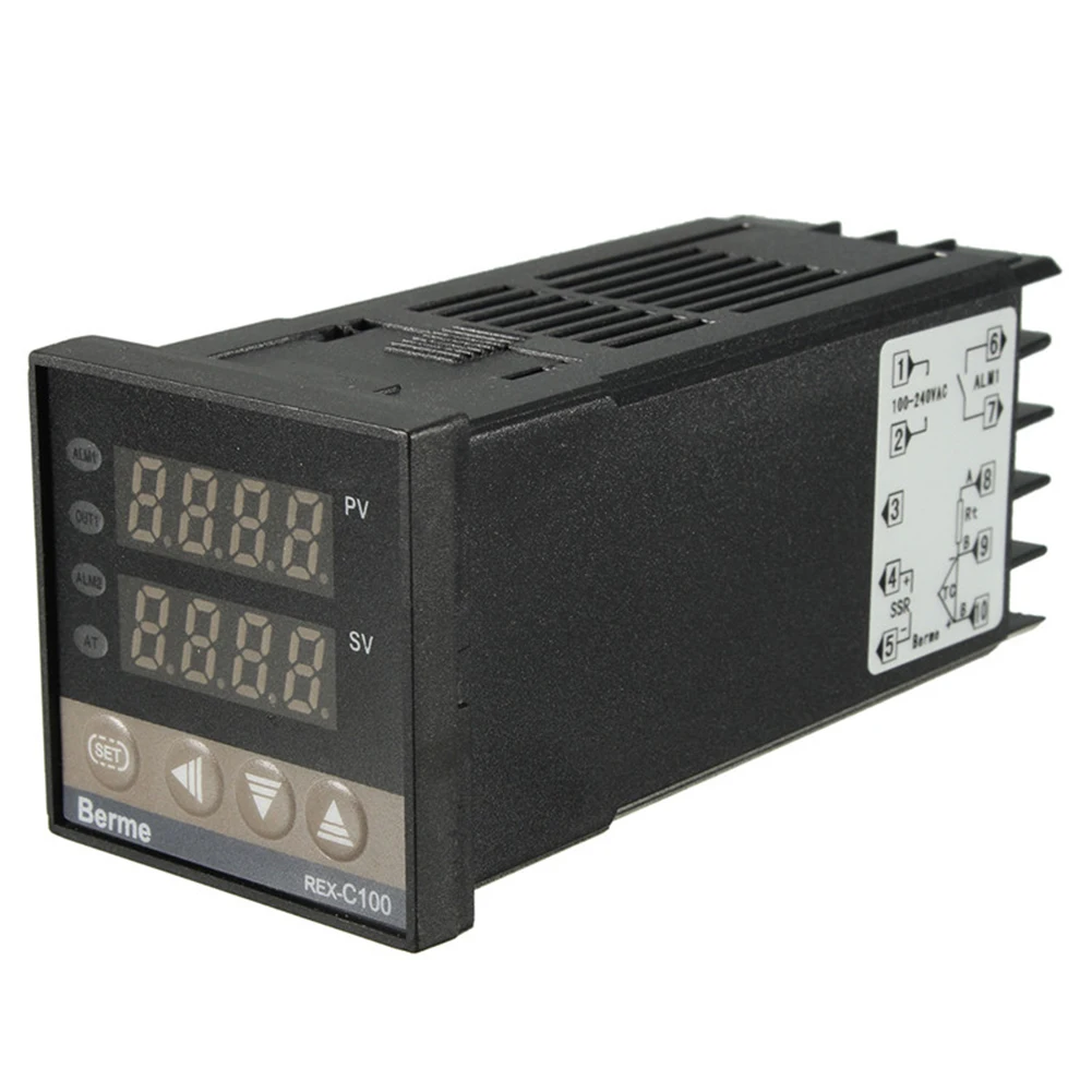 

HOT LCD PID REX-C100 Temperature Controller set + max.40A SSR K Thermocouple