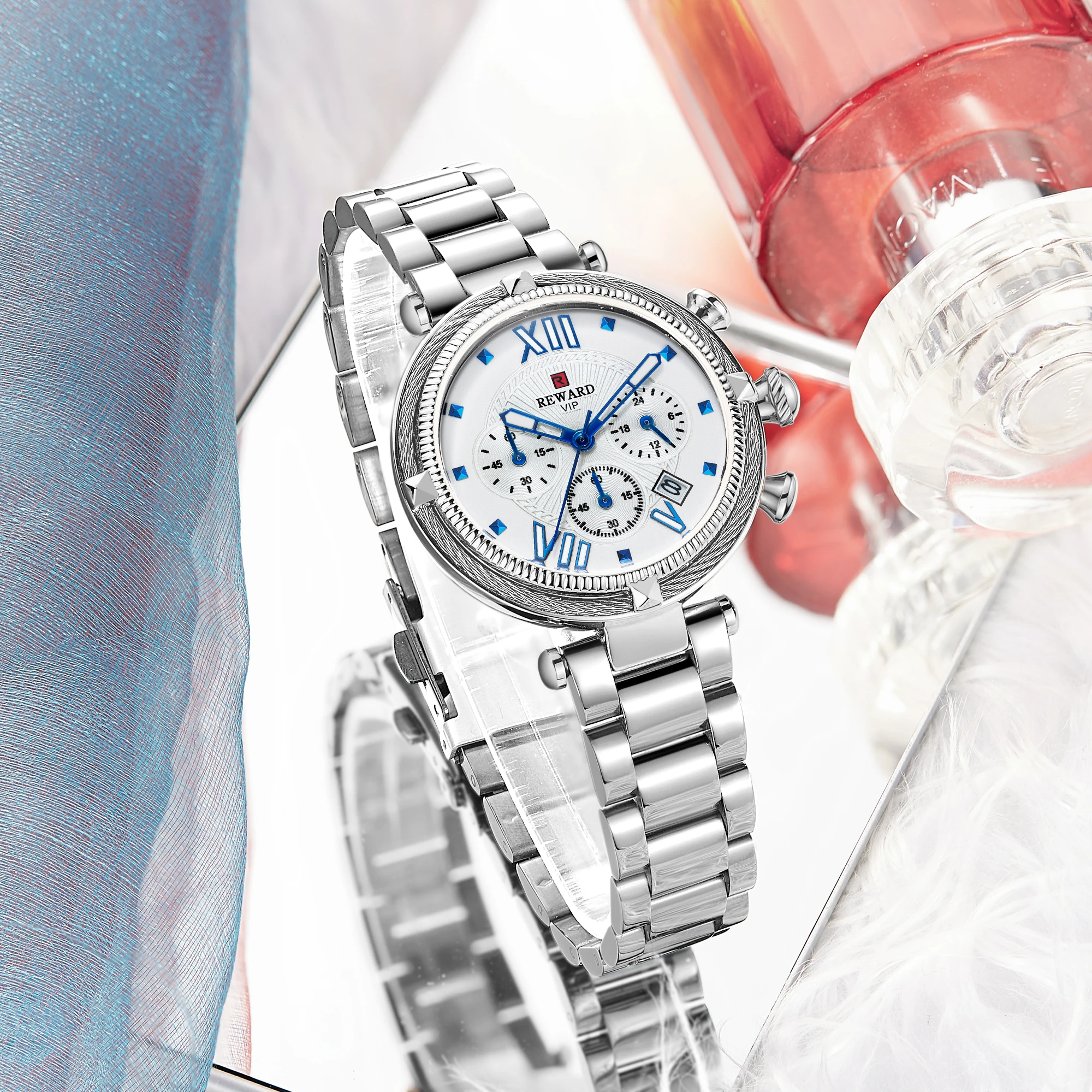 REWARD Luxury Fashion Women Watches Waterproof Casual Quartz Ladys Watch for Woman Dress Ladies Wristwatches Relogio Feminino