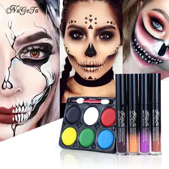 

Makeup Paint Kit Arbitrarily Change Makeup With Casual Matching 6 Colors Body Face Painting Primer Lipstick Halloween