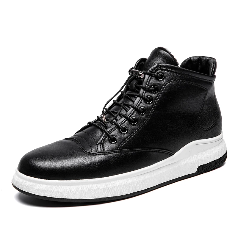 Winter Snow Boots Super Warm Genuine Natural Leather Handmade Men Winter Shoe 3#15D50
