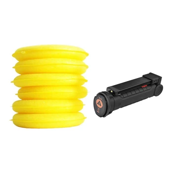 

6 Pcs High Quality Sponge Polishing Wax Pad Soft Car Wax Sponges & 1 Pcs Portable 5 Mode Cob Work Lights