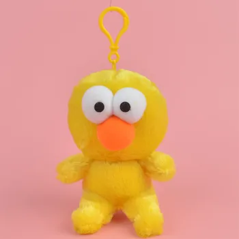 

2 Pcs Yellow Color Monster Backpack Decoration Plush Toy, 15cm Sesame Plush Pendant Keychain / Keyholder Gift Free Shipping