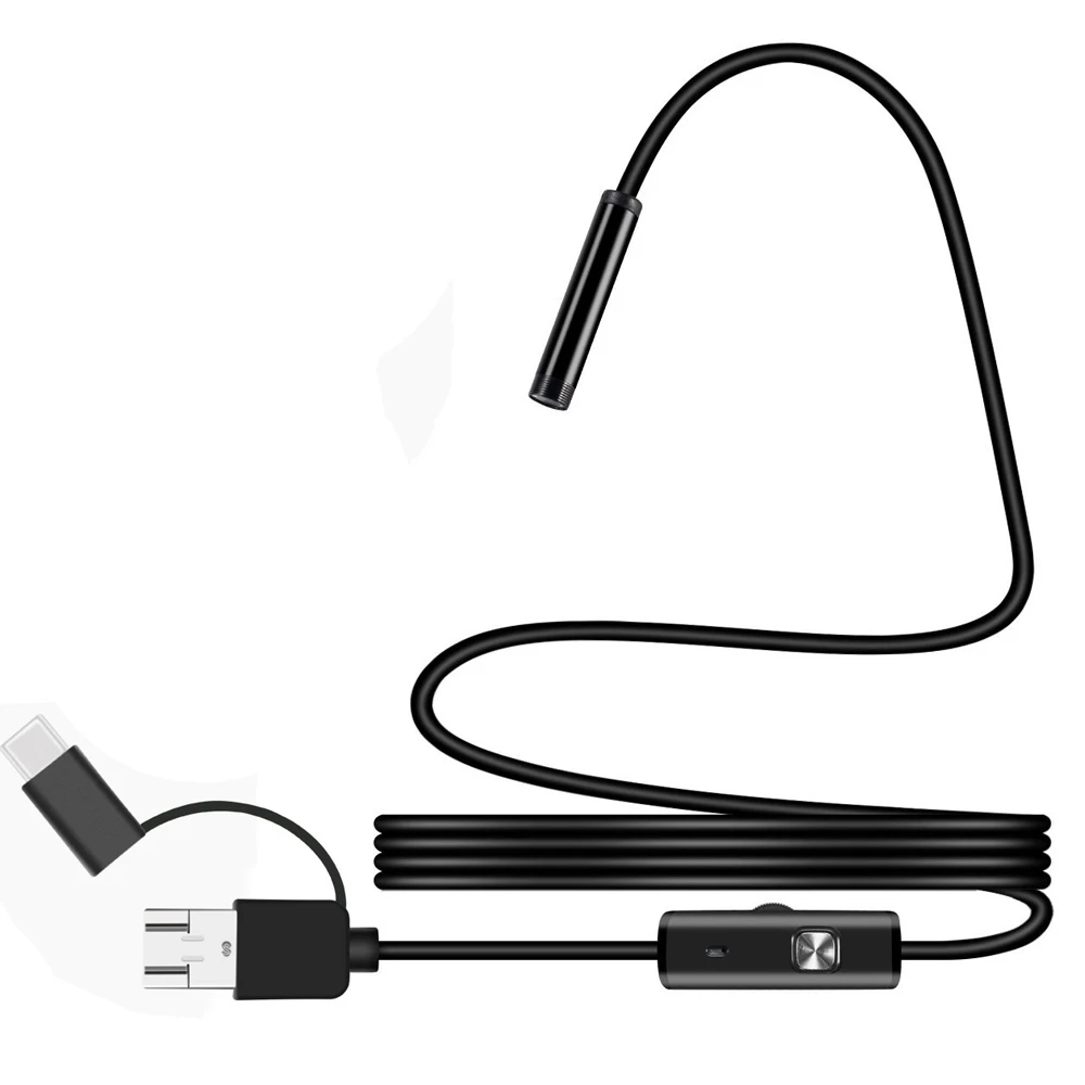 Wireless 3 in 1 Waterproof USB Port 5.5mm Visual Lens Mini Camera Portable Inspection Cam - Цвет: 1.5m