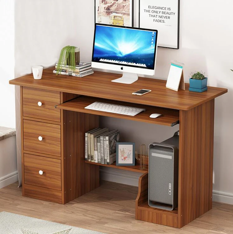 Home Office Desktop Computer Desk With Drawer Keyboard Tray Large