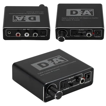 

Digital To Analog DAC Optical Toslink Coaxial Bi-Directional Switch RCA 3.5mm Jack Digital To Analog Audio Adapter Converter