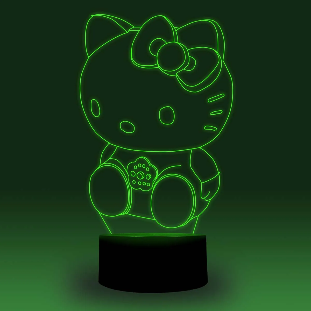 NiteApps 3D сидя Kitty ночник настольная иллюзия Лампа подарок на день рождения приложение/сенсорное управление