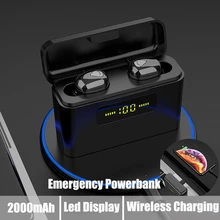 2200 мАч, внешний аккумулятор DG509 TWS, настоящие Беспроводные наушники с зарядкой, Bluetooth 5D, стерео басовые наушники, Спортивная гарнитура для смартфонов