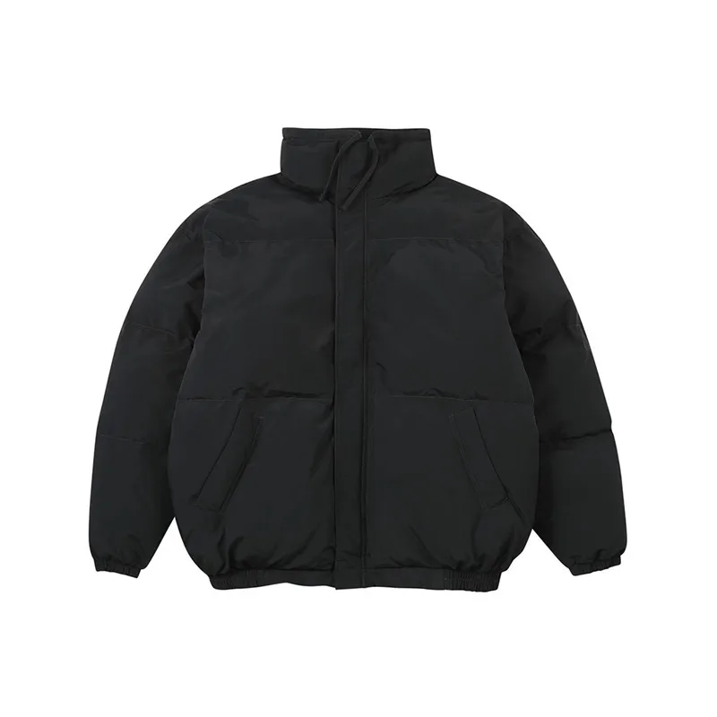 

Autumn Winter FOG Essentials High Quality Down JacketMen Women Simple Stand Collar Solid Color Down Jacket