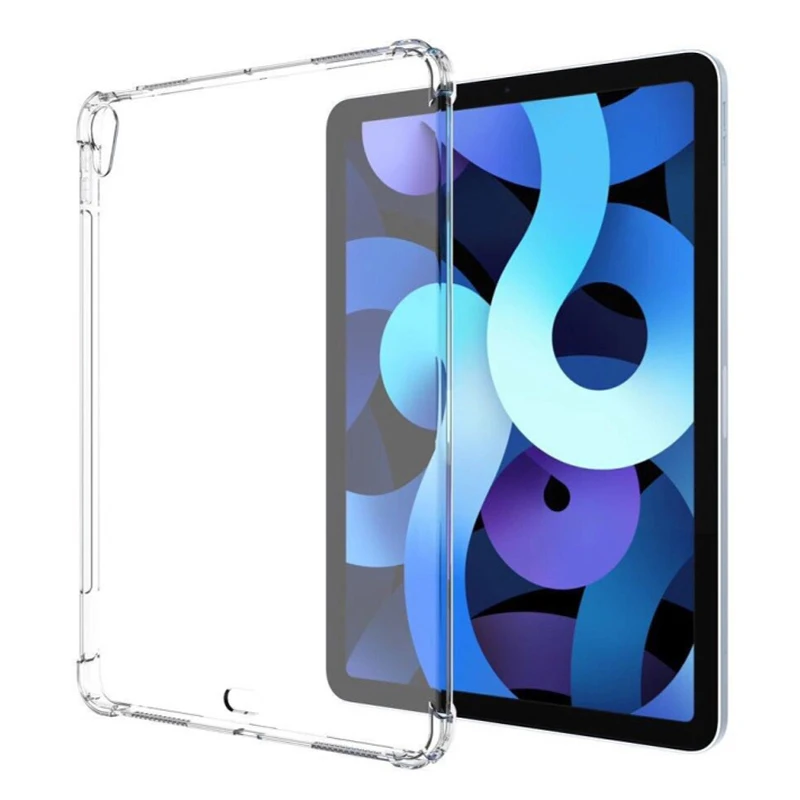 Custodia In Silicone Antiurto Per Ipad Air 10.9 2020/2022 Air4 5 A2316 A2588 10.9 "Tpu Paraurti Flessibile Trasparente Cover Posteriore Trasparente