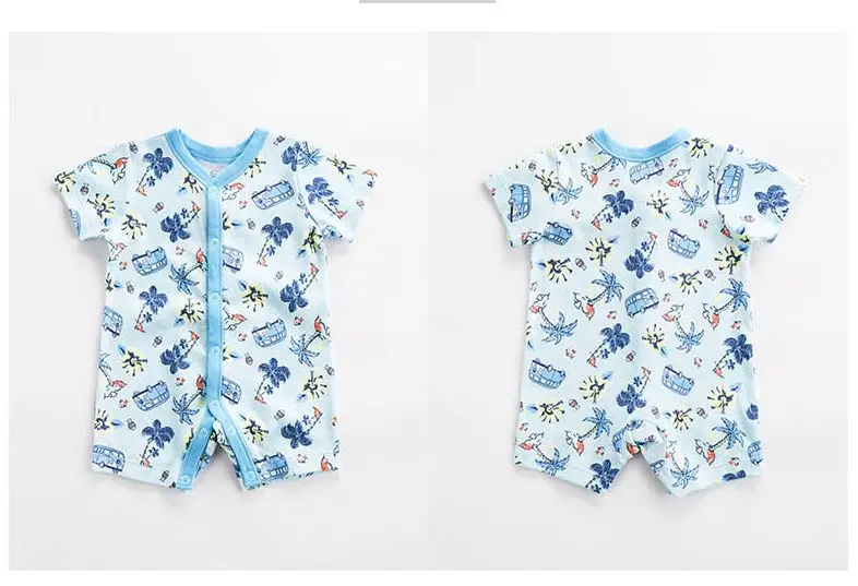 Baby's one piece suit, baby's baby girl baby's pure cotton open-end clothes for summer Baby Jumpsuit Cotton 